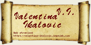 Valentina Ikalović vizit kartica